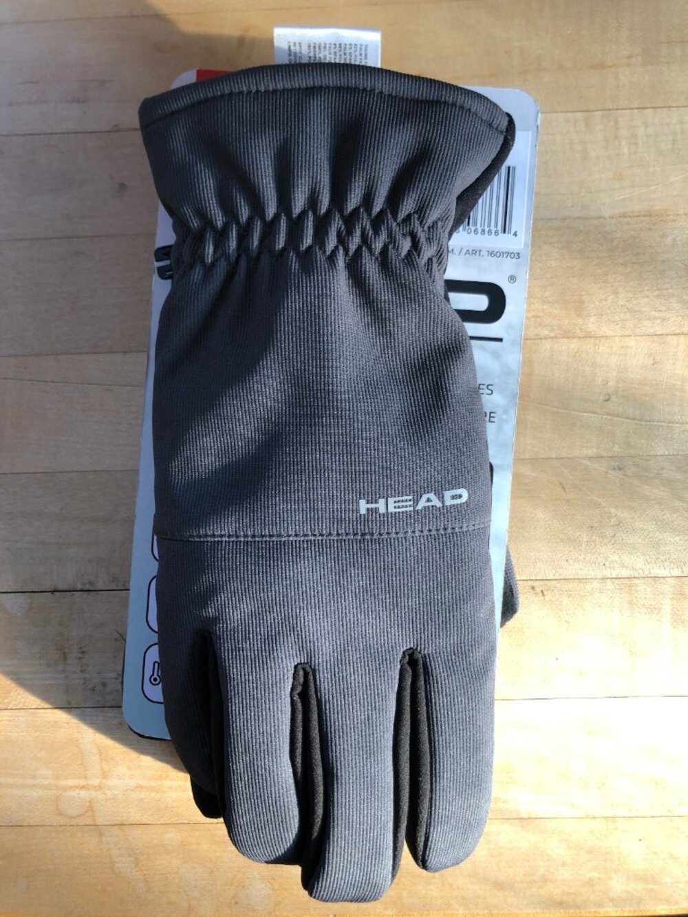Head Men's Waterproof Hybrid Plush Lined Gloves - Gray - Medium
